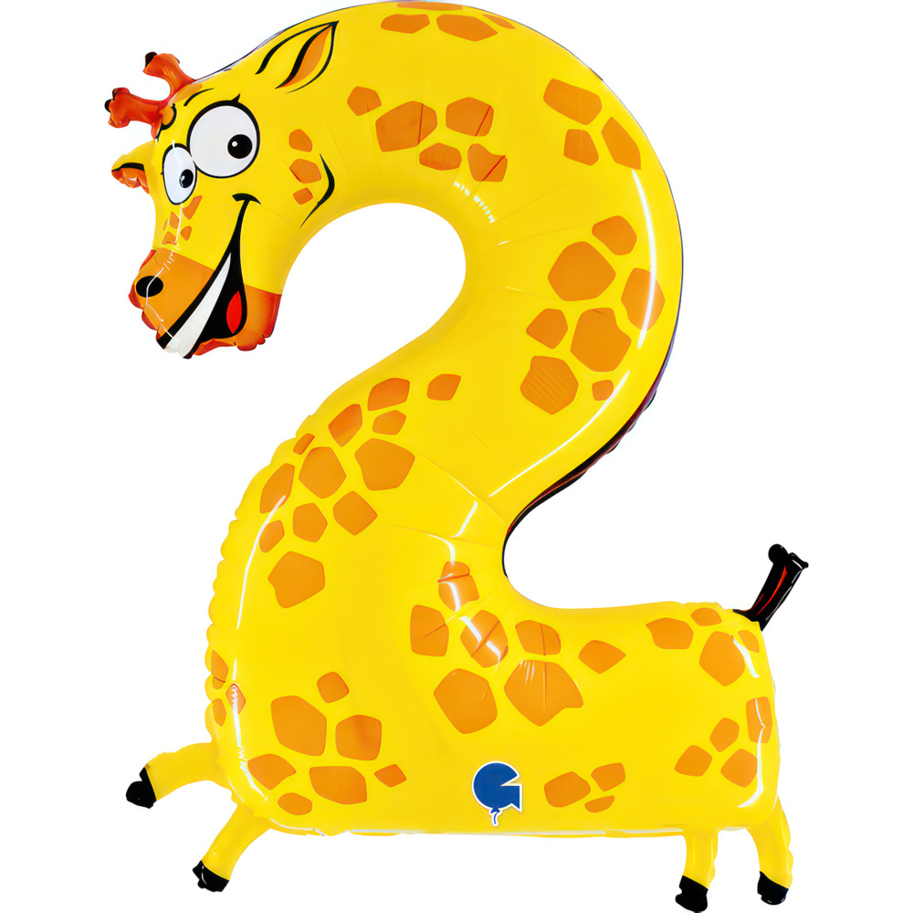 Number Animaloons 2 Giraffe 40" Single Pack