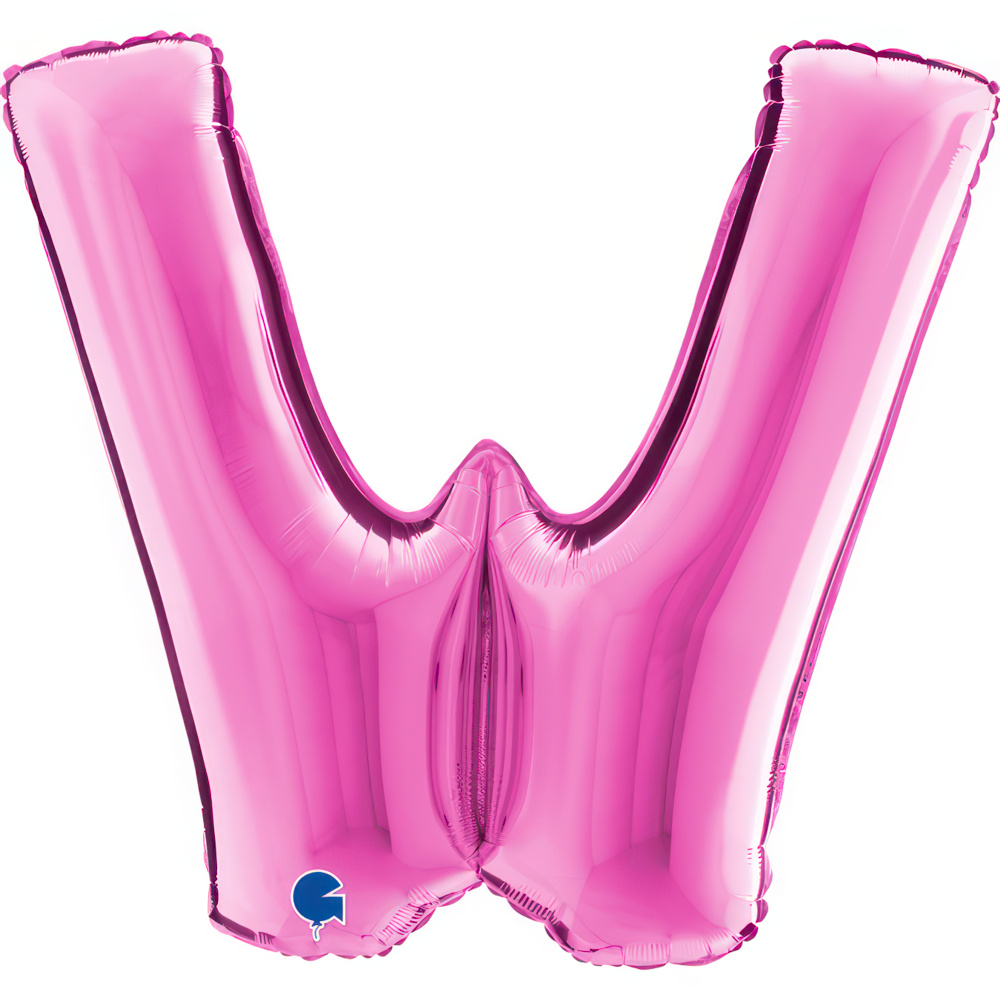 Letter W Fuxia Single Pack 40"