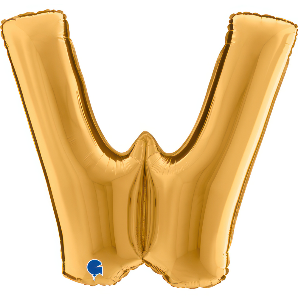 Letter W Gold Single Pack 40"