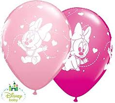 11" BABY MINNIE HEARTS PINK & WILD BERRY (25CT)