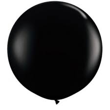 3 FT" solid color FASHION  ONYX BLACK      02CT  QUALATEX PLAIN LATEX