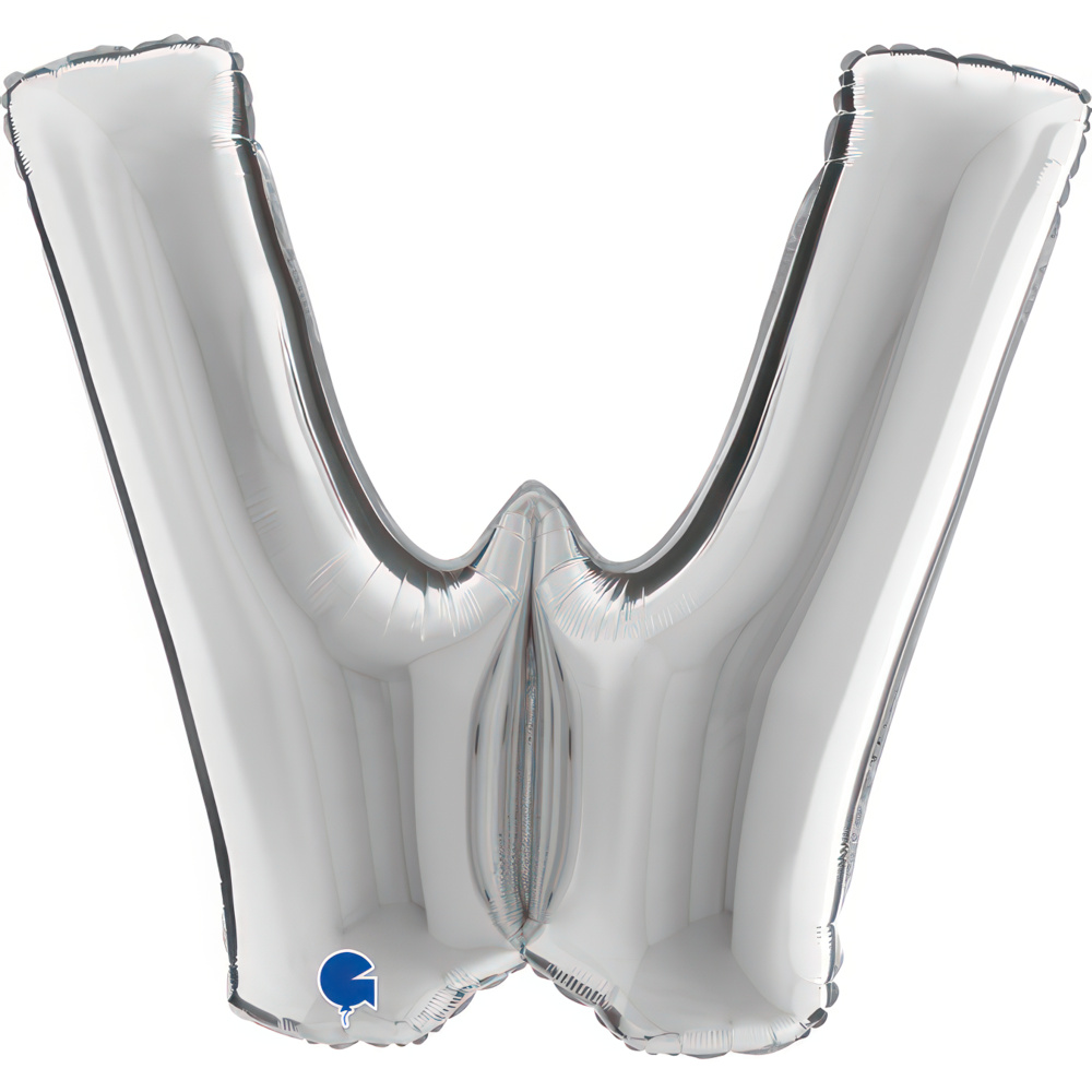 Letter W Silver Single Pack 40"