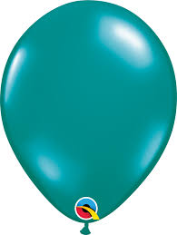 5" solid color  JEWEL TEAL     100CT  QUALATEX PLAIN LATEX