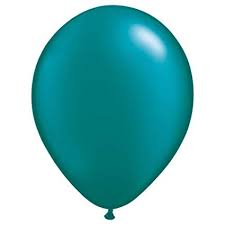 5" solid color  PEARL  TEAL       100CT  QUALATEX PLAIN LATEX