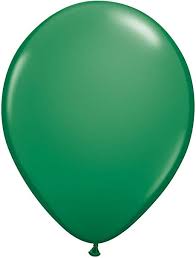 11"  solid color  STD GREEN  (100CT)
