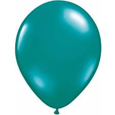11"  solid color JEWEL TEAL     100CT  QUALATEX PLAIN LATEX
