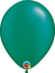 11"  solid color PEARL  EMERALD    100CT  QUALATEX PLAIN LATEX
