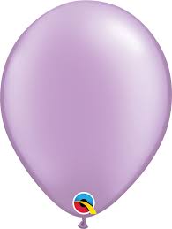 11"  solid color PEARL LAVENDER   100CT  QUALATEX PLAIN LATEX