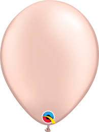 11"  solid color PEARL PEACH      100CT  QUALATEX PLAIN LATEX