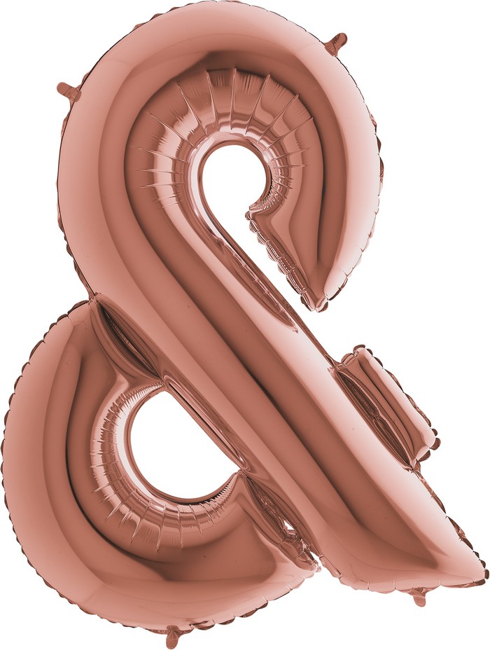 Letter & Rose Gold Single Pack 40"