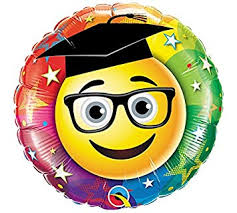 SMILEY GRADUATE 18" PKT