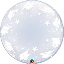 24" DECO BUBBLE stampati GRADUATION CAPS *1 CT

QUALATEX