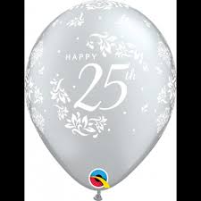 11" wedding 25TH ANNIVERSARY DAMASKSILVER (25CT)