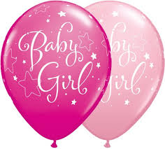 11" BABY GIRL STARS PINK&BERRY  25CT