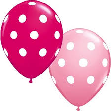 11" stampati POLKA DOTS  PINK&BERRY     25CT