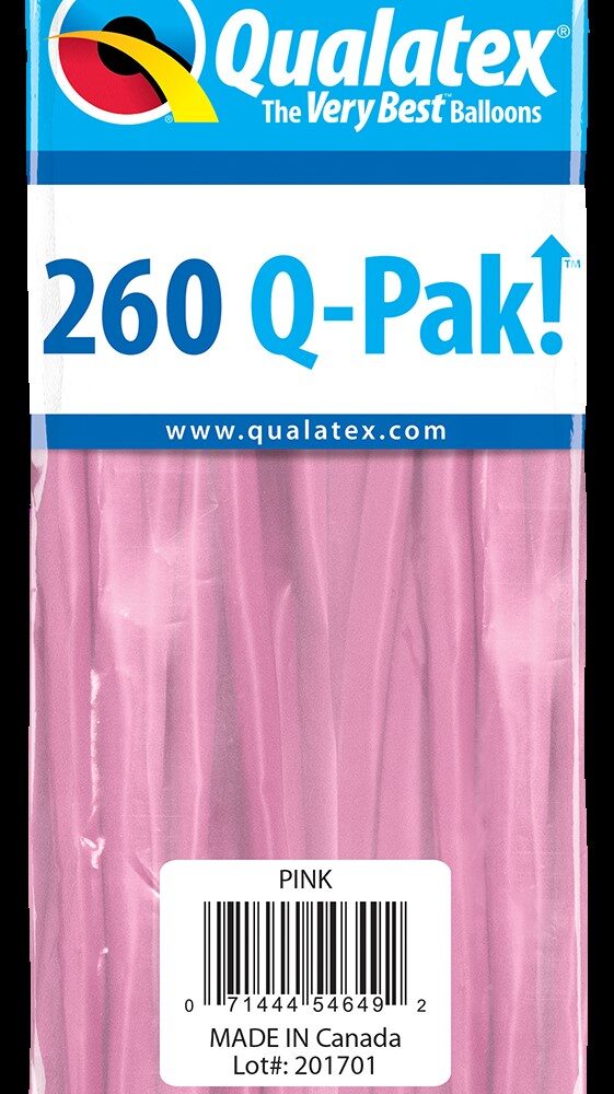 260 Q-PAK STD  PINK            50CT  QUALATEX PLAIN LATEX