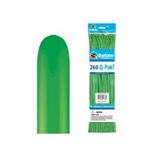 260 Q-PAK entertainer  SPRING GREEN    50CT  QUALATEX PLAIN LATEX