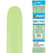 260 Q-PAK NEON GREEN      50CT  QUALATEX PLAIN LATEX