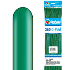 260 Q-PAK entertainer  EMERALD GREEN   50CT QUALATEX PLAIN LATEX
