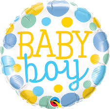 Baby Boy Dots - Size and shape: 18" Round