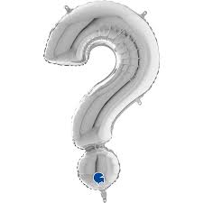 Symbol Question Mark Silver 40" - Single Pack
