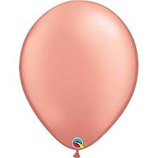 16" solid color  METTALIC  ROSE GOLD       50CT  QUALATEX PLAIN LATEX