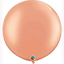 30" GIANT solid color FASHION  ROSE GOLD      02CT  QUALATEX PLAIN LATEX