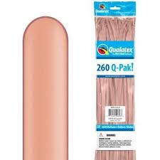 260 Q-PAK entertainer ROSE GOLD       50CT  QUALATEX PLAIN LATEX