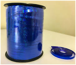 BLUE 5MM HOLOGRAPHIC RIBBON 500M