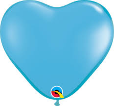 6" STANDARD PALE BLUE HEART(100CT)