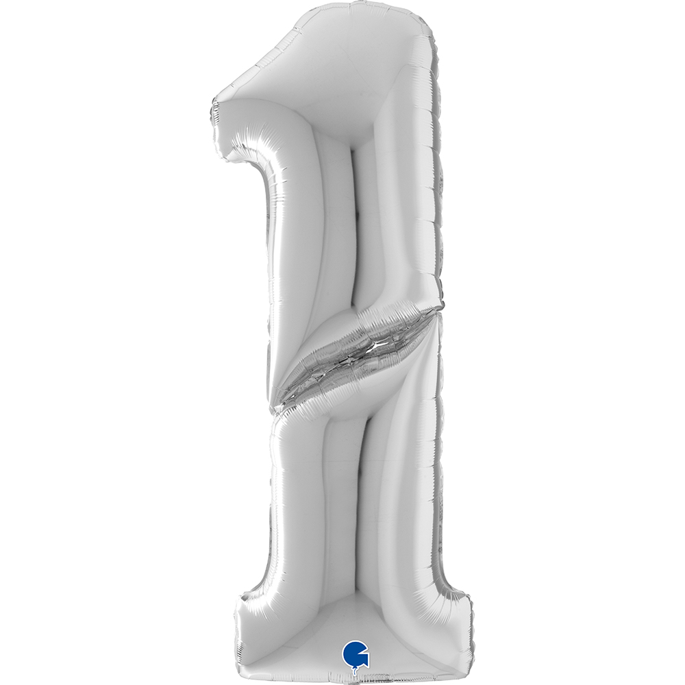 Number 1   Silver 64" cm. 163  "Single Pack"