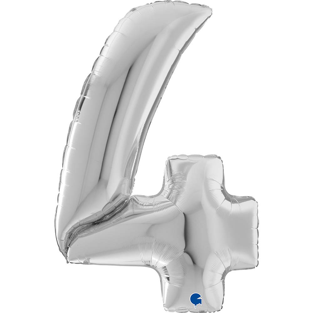 Number 4  Silver 64" cm. 163  "Single Pack"