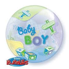 22" SINGLE BUBBLE BABY BOY AIRPLANES   01CT

QUALATEX