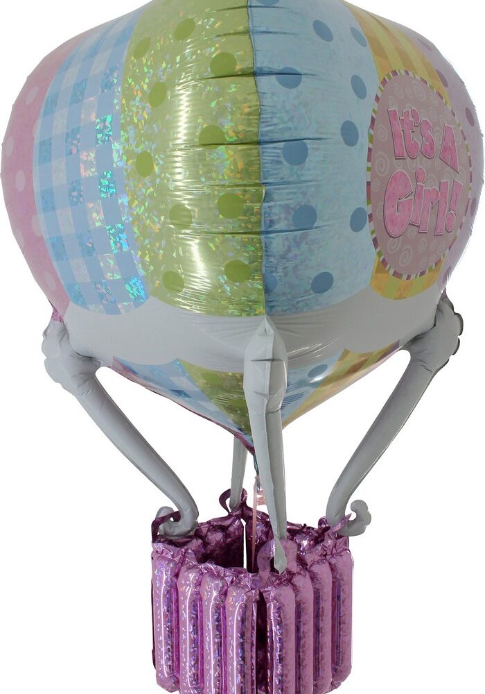 52" shape 3D Maxiloons Hot Air Patchwork Baby Girl3'