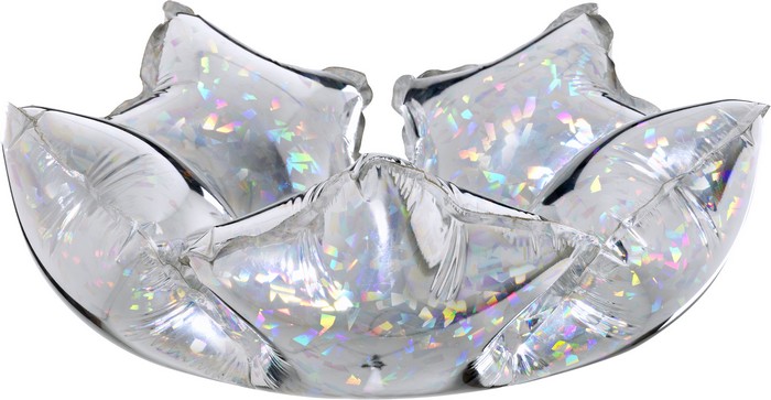 Deco-star Silver Holographic 14" Single Pack