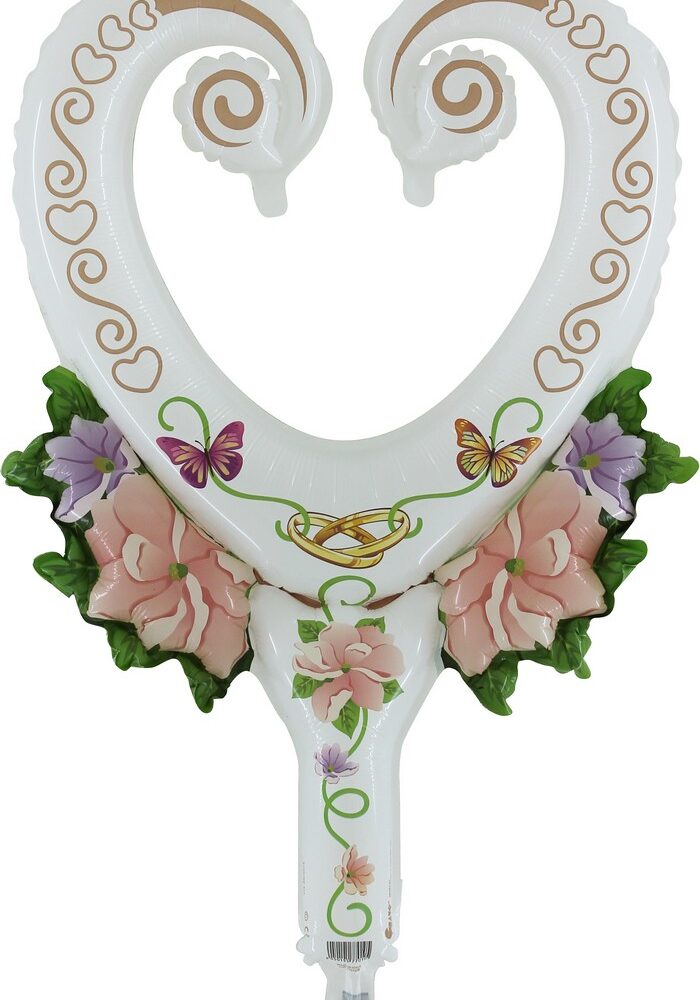 20" Heart Flowers Shake