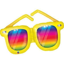 RAINBOW STRIPES SUNGLASSES 42" SHAPE GROUP B PKT
