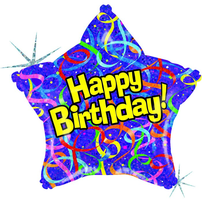 18" Star Birthday Purple