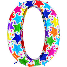 Number Designer 0 Holographic 40" Single Pack