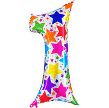 Number Designer 1 Holographic 40" Single Pack