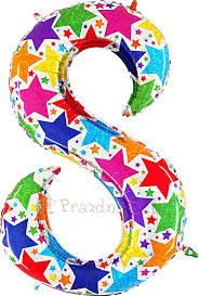 Number Designer 8 Holographic 40" Single Pack