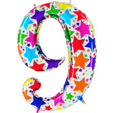 Number Designer 9 Holographic 40" Single Pack