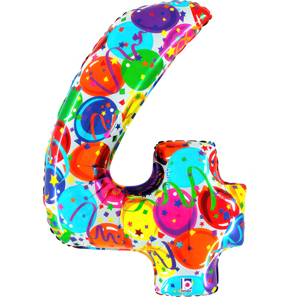 Number 4 Party Megaloon 40" Single Pack