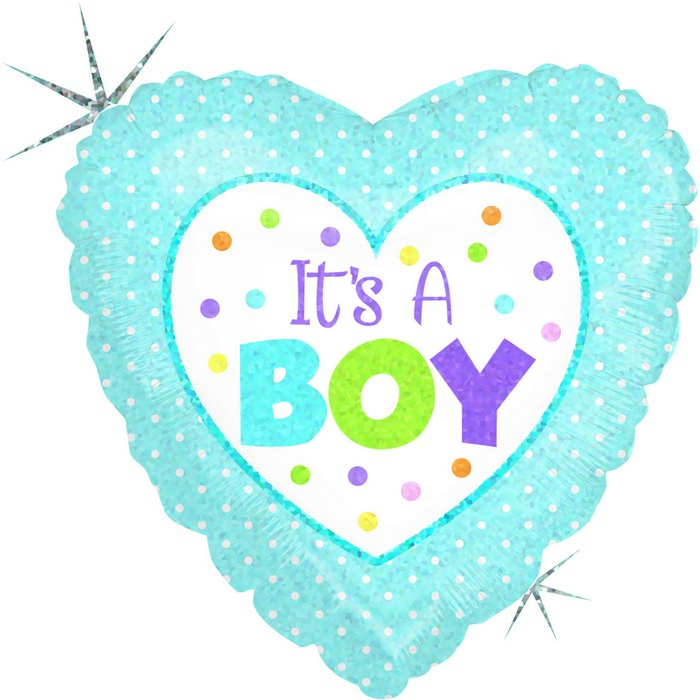 18" heart IT'S  Boy Dots
Size / 36x36 cm