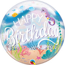 MERMAID PARTY BIRTHDAY 22" SINGLE BUBBLE