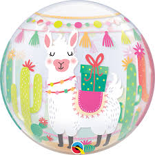 22" SINGLE BUBBLE Birthday Party Lama Size and shape:

QUALATEX