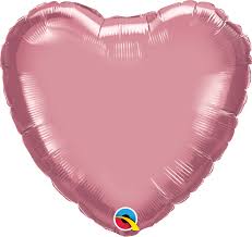 CHROME MAUVE HEART 18'' - FINO A ESAURIMENTO SCORTE - POI IMBUSTATO