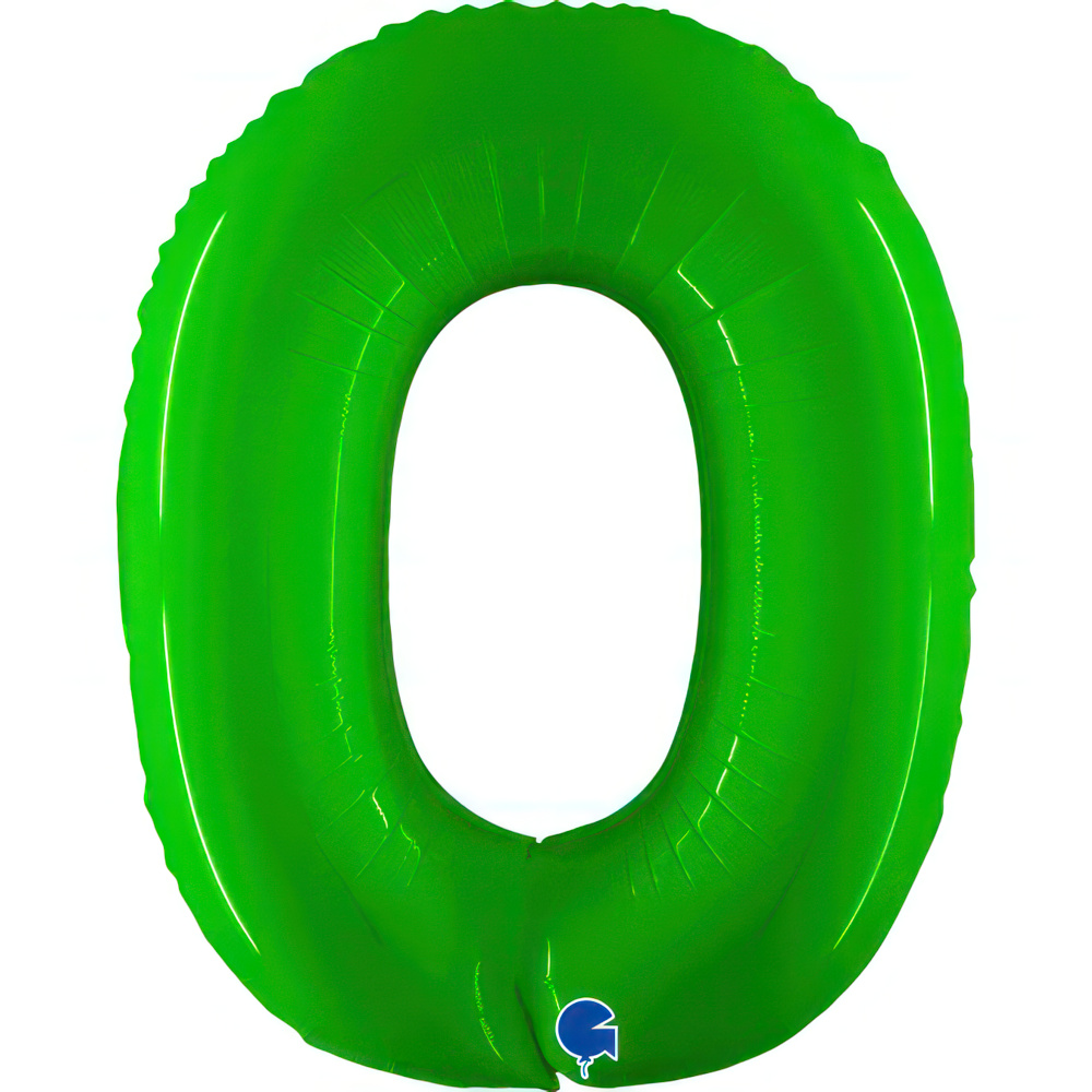 Number  0    Shiny Hot Lime Fluo 40" Single Pack