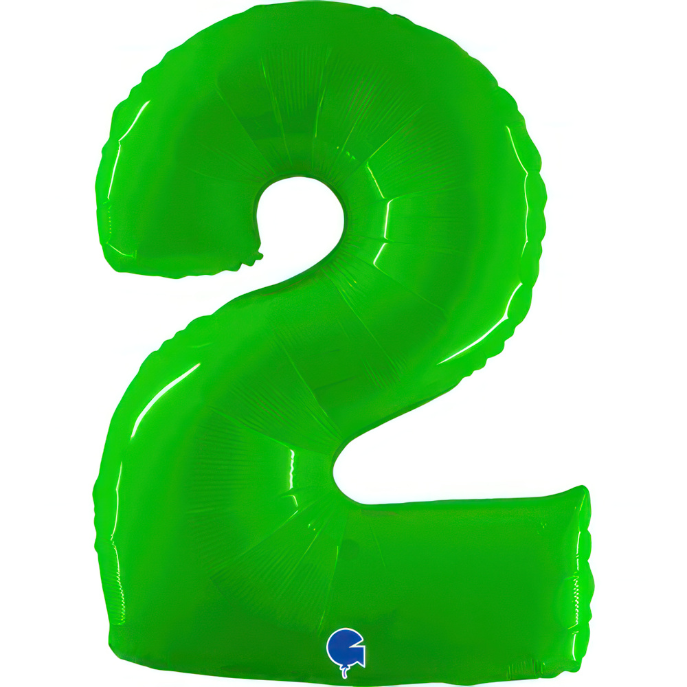 Number 2      Shiny Hot Lime Fluo 40" Single Pack