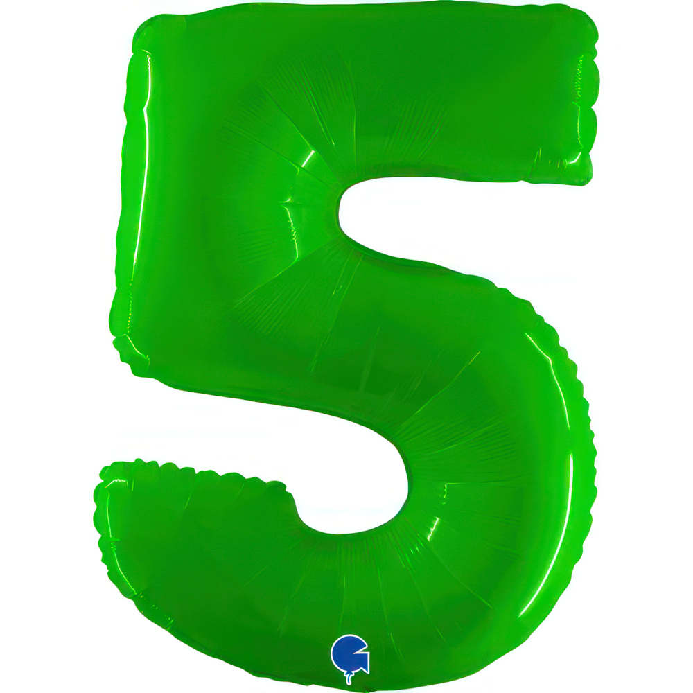 Number 5     Shiny  Hot Lime 40" Single Pack